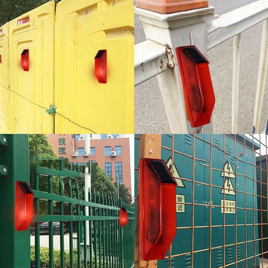 Solar Powered Flashing Warning Safety Strobe Light Enhanced Visibility LED Flashing Beacon for Trucks Barriers
