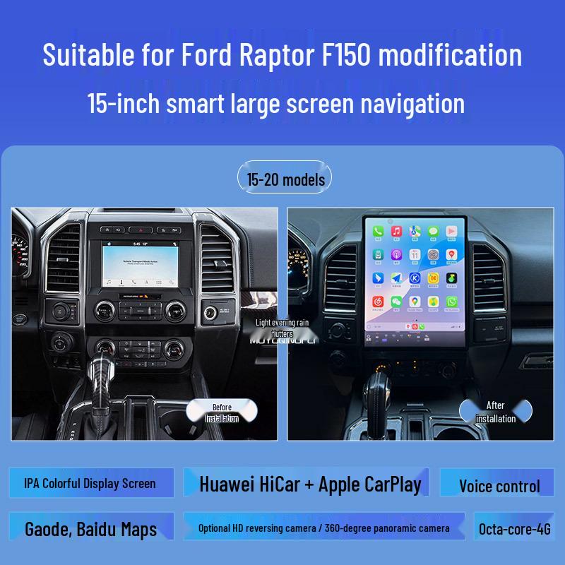 Ford Raptor F150 Android Smart Navigation Touchscreen with CarPlay
