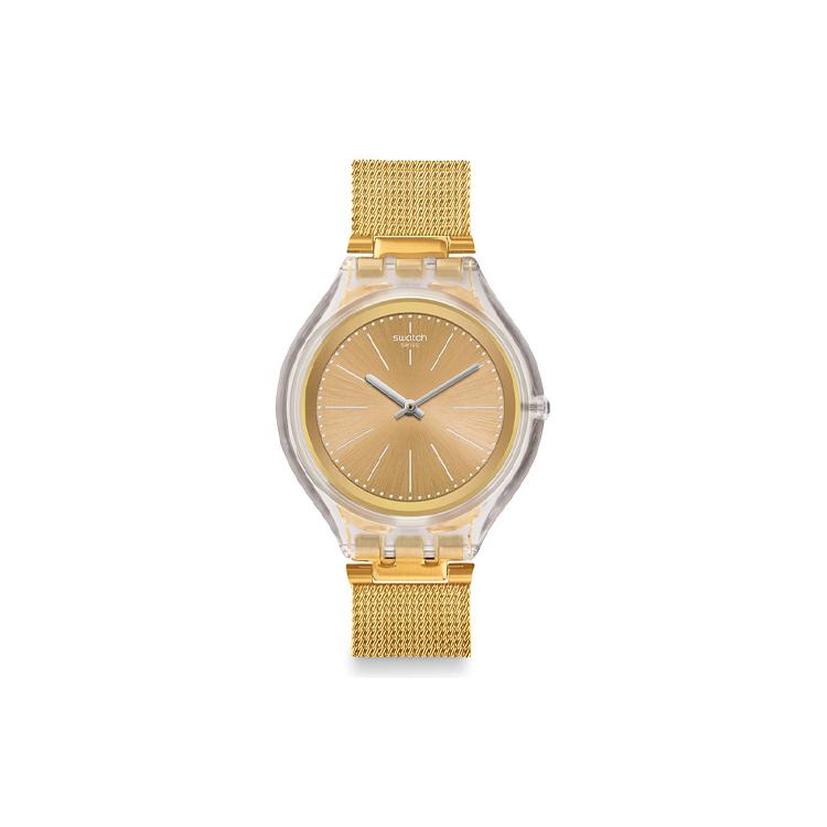 SWATCH Men 40mm Gold Watch SVUK101M SVUK101M Gold
