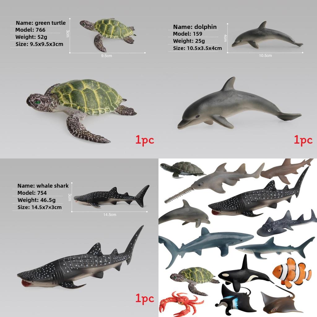 Simulated Shark Turtle Clownfish Crab Killer Whale Marine Animal Model Ornament For Aquarium Enthusiasts And Collectors