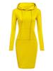 2026 Autumn/Winter European American Women's Solid Color Hooded Long Sleeve Dress