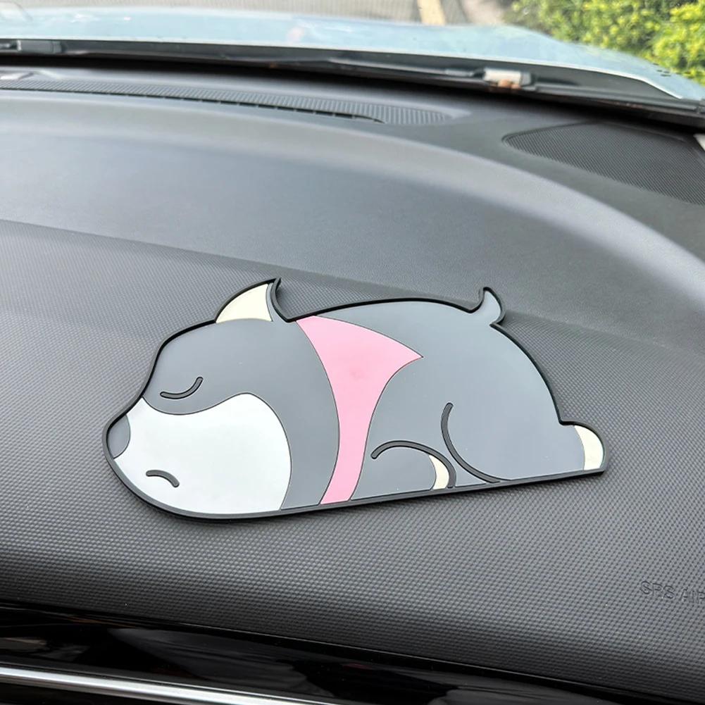 Car Anti-Skid Mat Cute Cartoon Dashboard Non-Slip Pad PVC Mat Heat-Resistant Washable Dashboard Pad For Phone Key Card Holder
