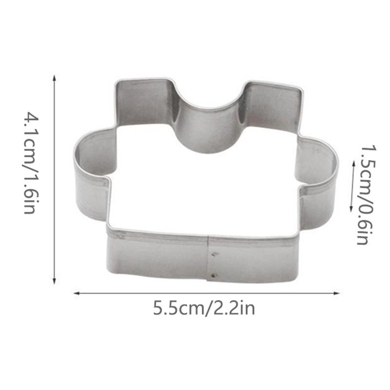 DIY Biscuit Mold Dessert Bakeware Cake Mold Wedding Decorating 4Pcs/set Cookie Puzzle Shape Stainless Steel Cookie Cutter Set