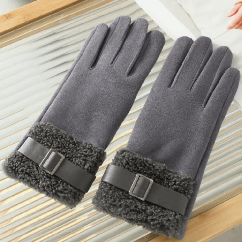 Full Finger Women's Winter Gloves Thickened Cycling Mittens Fashion Women Fleece Gloves  Mom