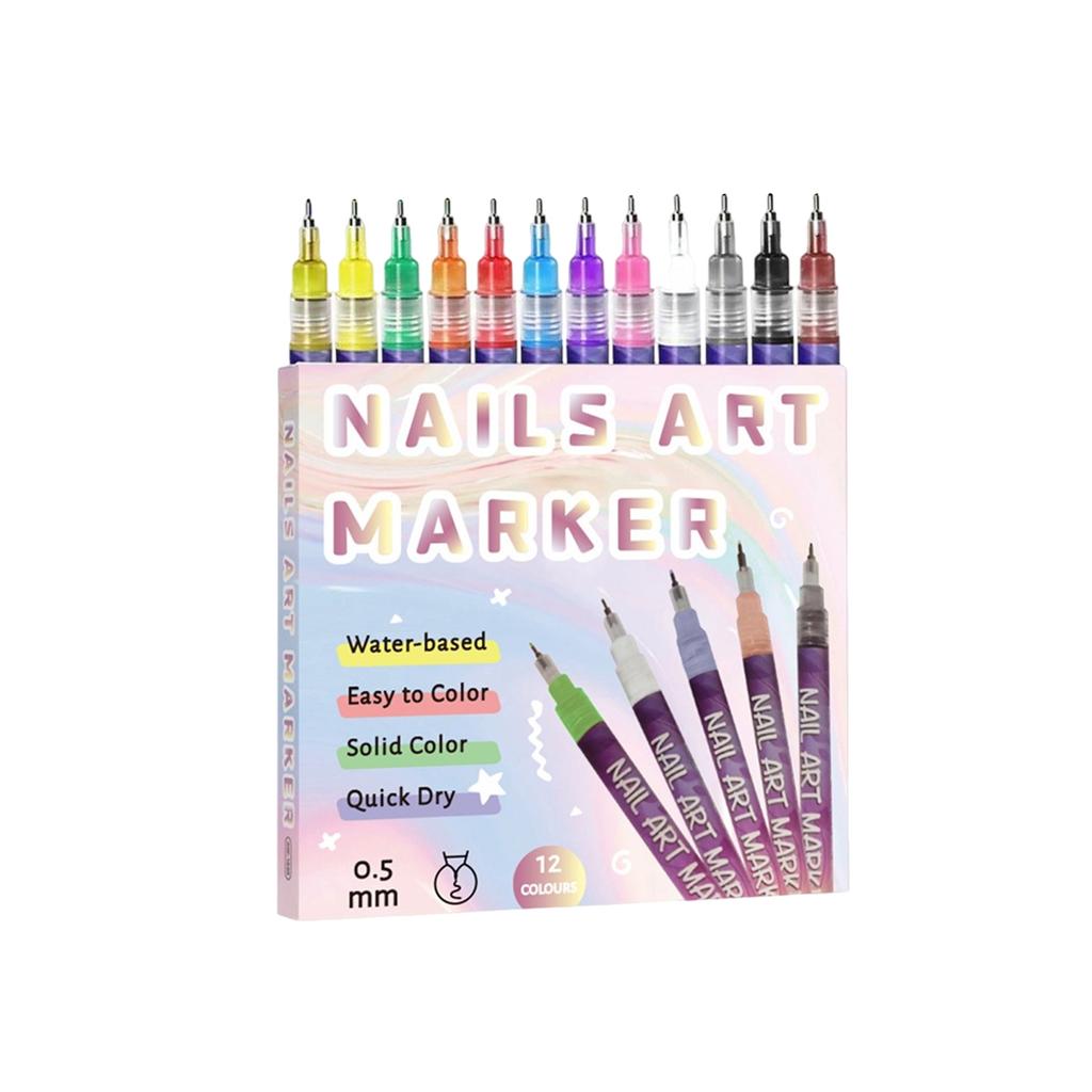 DIY Nail Pen  Painting And Doodling  Nail High-gloss Outlining Pen  Acrylic Pen Set  Colored Paint And Nail Pen 30ML