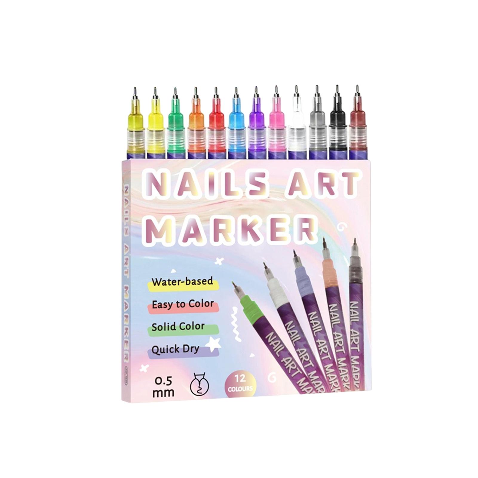 

DIY Nail Pen , Painting And Doodling , Nail High-gloss Outlining Pen , Acrylic Pen Set , Colored Paint And Nail Pen ,30ML One Size розовый