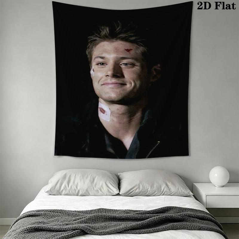 Dean Winchester Wall Tapestry Aesthetic Wall Hanging Printed Fabric Blanket Decorative Tapestries for Bedroom Living Room Home Decor