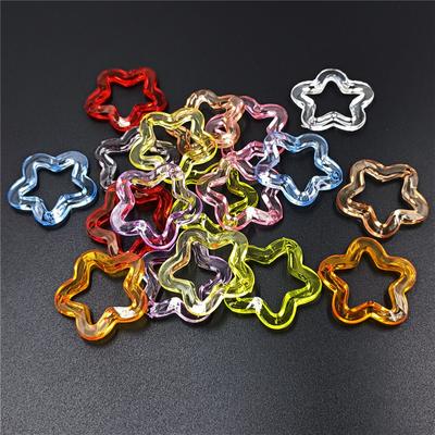 30 pezzi 30 mm stella perline sciolte ciondolo pentagonale trasparente moda accessori gioielli fai da te ciondoli in acrilico materiale creativo fatto a mano