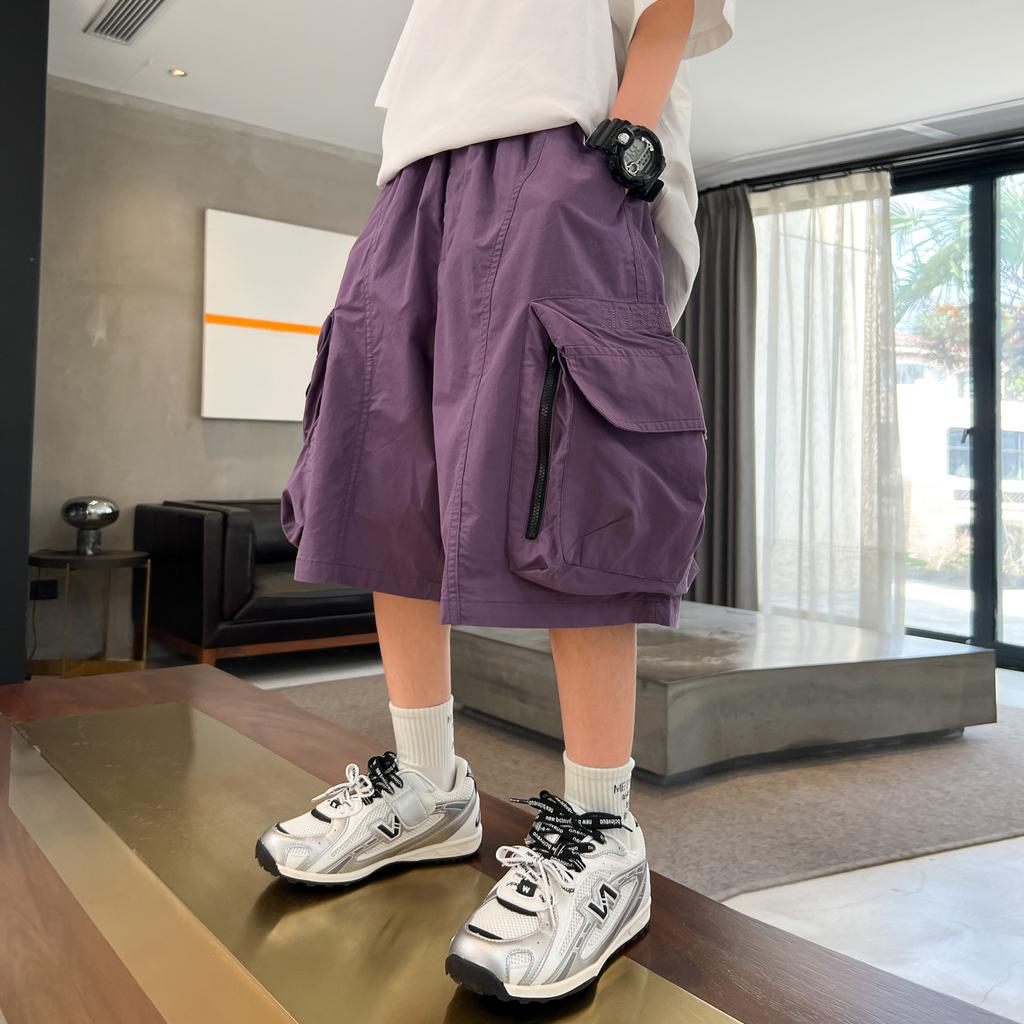 Boys' shorts summer thin 2026 new style big boys' summer clothes boys' casual loose children's workwear five quarter pants