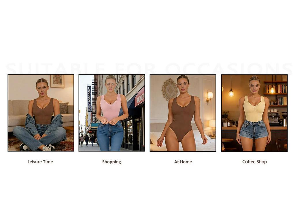 Nahtloser Damen-Jumpsuit mit Kreuzrücken und Tanga: Modisch, Hohe Elastizität, Formt Taille & Bauch, Atmungsaktiv, Hautfreundlich.