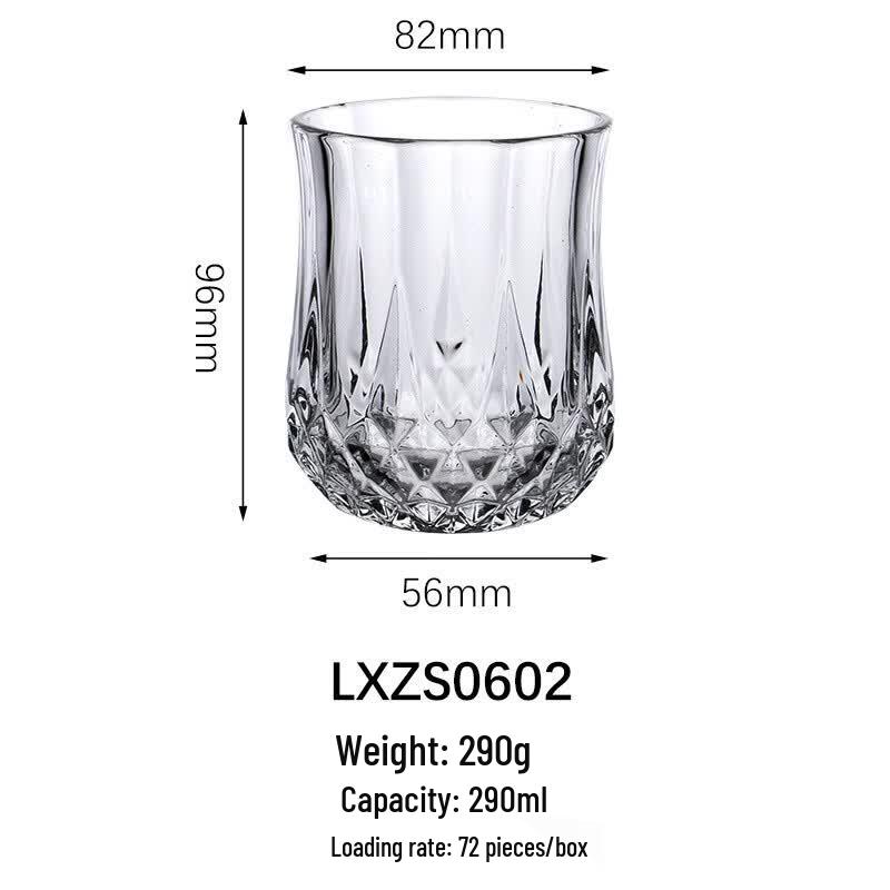 Layered Glass Spirit Whiskey Tumbler Set