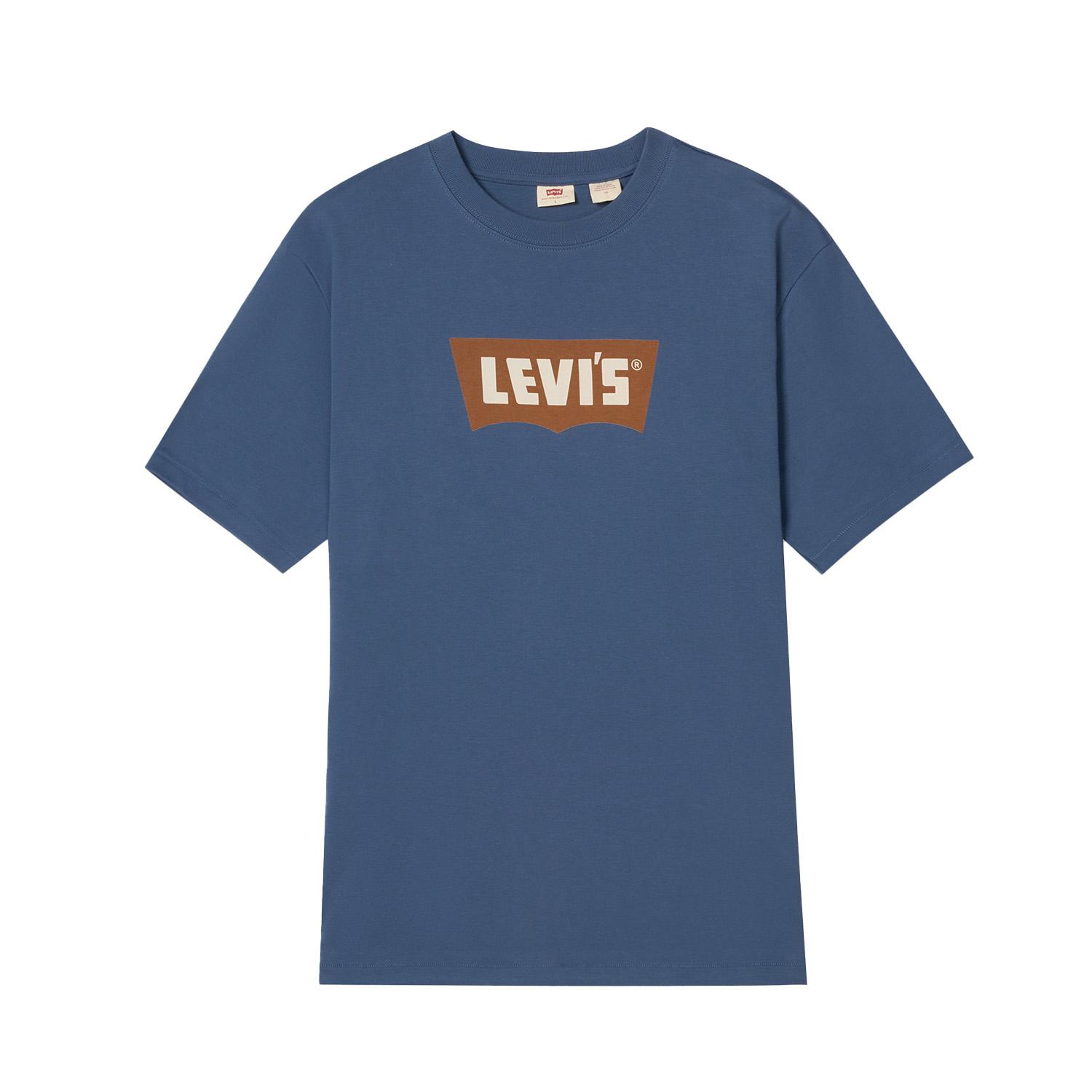 Levis Стандартный Обычный Повседневный Универсальный Короткий Рукав Пуловер Футболка Унисекс Топы 001AM-0009 XS