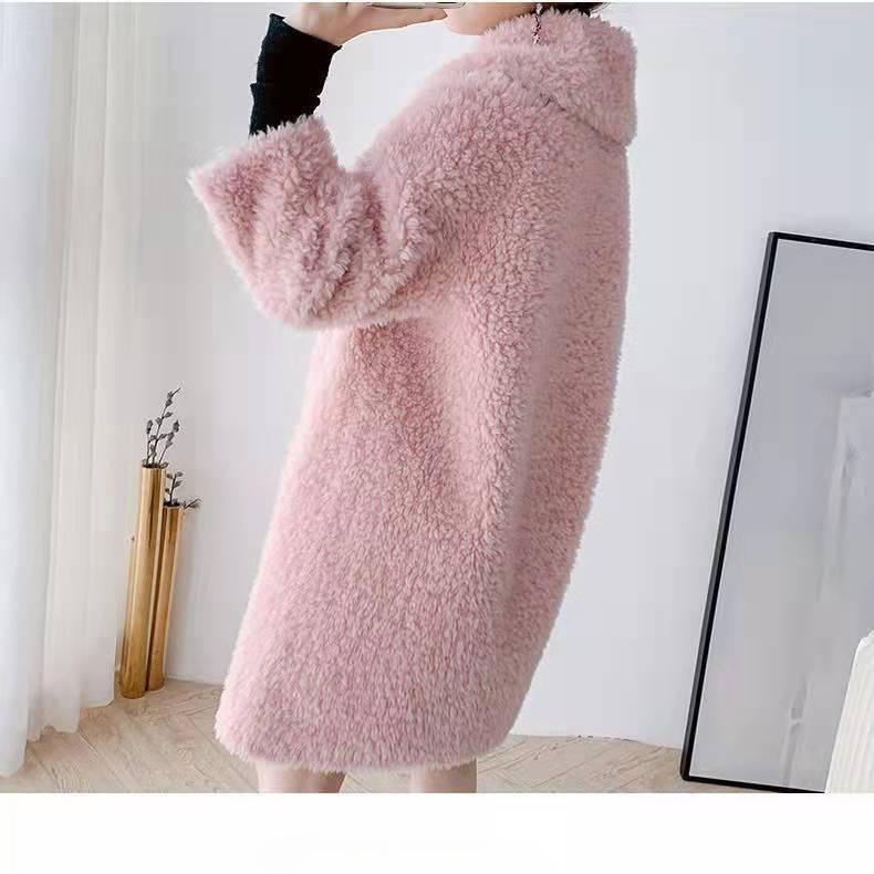 Women's Thick Warm Fur Coat Mid-length Fashion Clothes for Winter