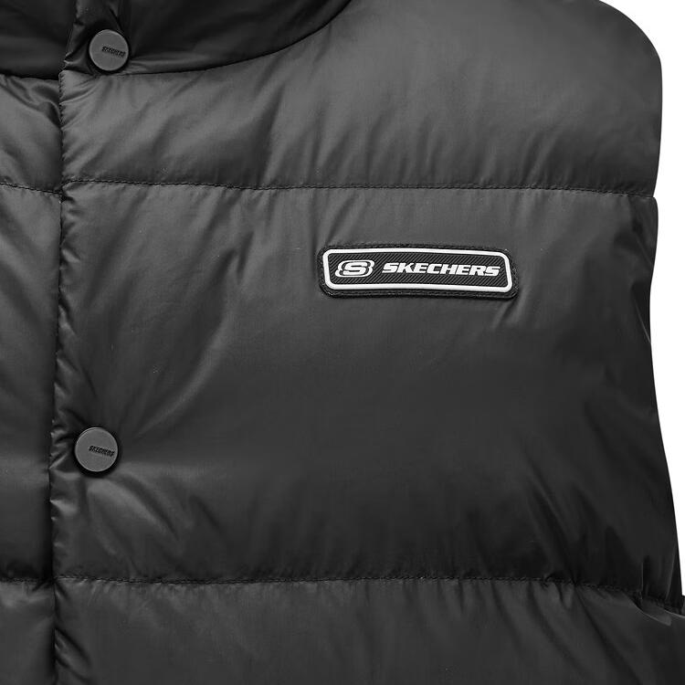 Skechers FW24 Lightweight Padded Insulated Versatile Layering Down Vest Men Vests Carbon-Black L424U046-0018