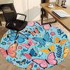 1pc Butterfly Garden Office Round Area Rug, Indoor Mat Suitable ForOffice, Under Office Chairs Bedroom Living Room Home Decor, Room Decot257
