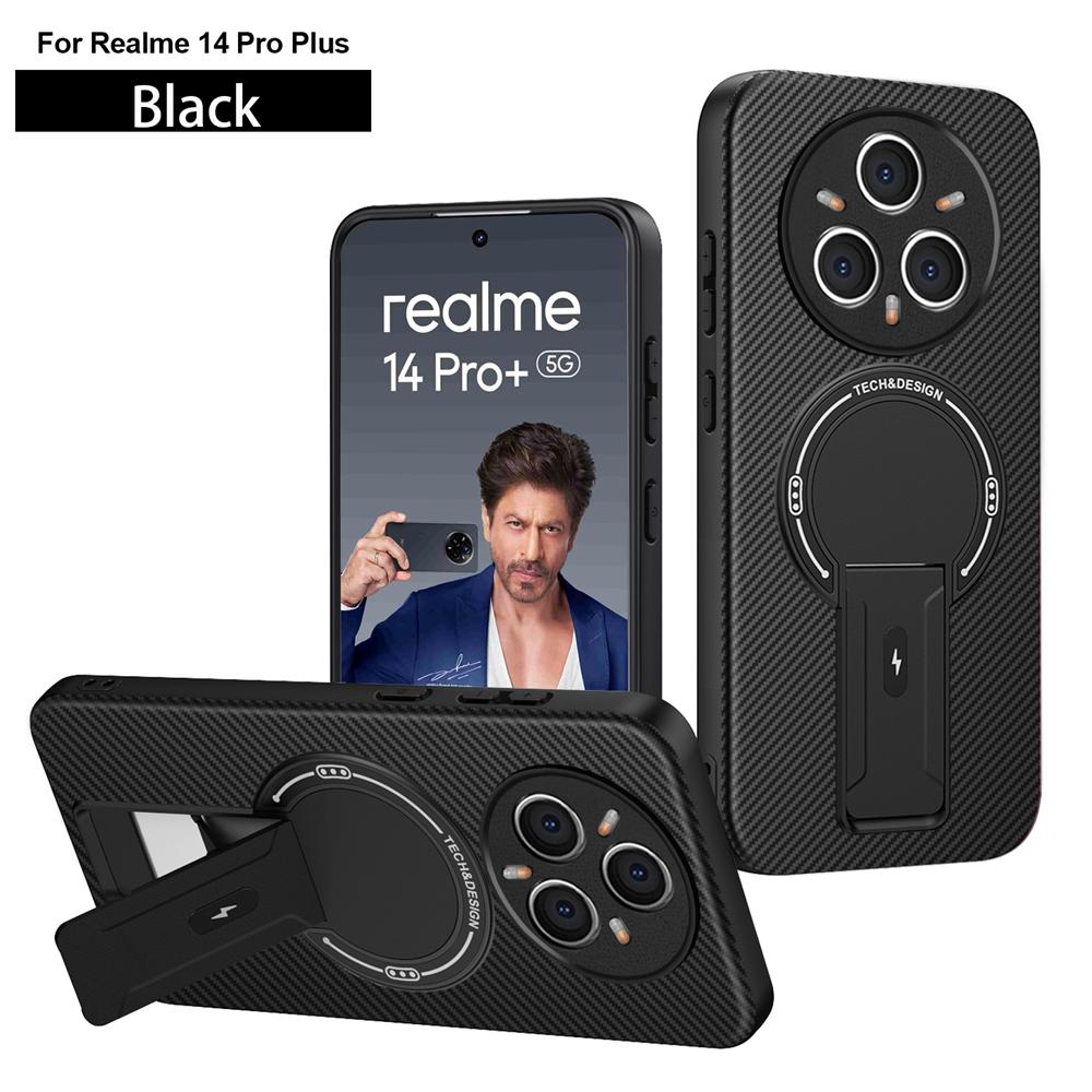 Armor Shockproof Magsafe Wireless Charge Magnetic Bracket Stand Phone Case For OPPO Realme 14 Pro 5G Pro+ Plus Back Cover