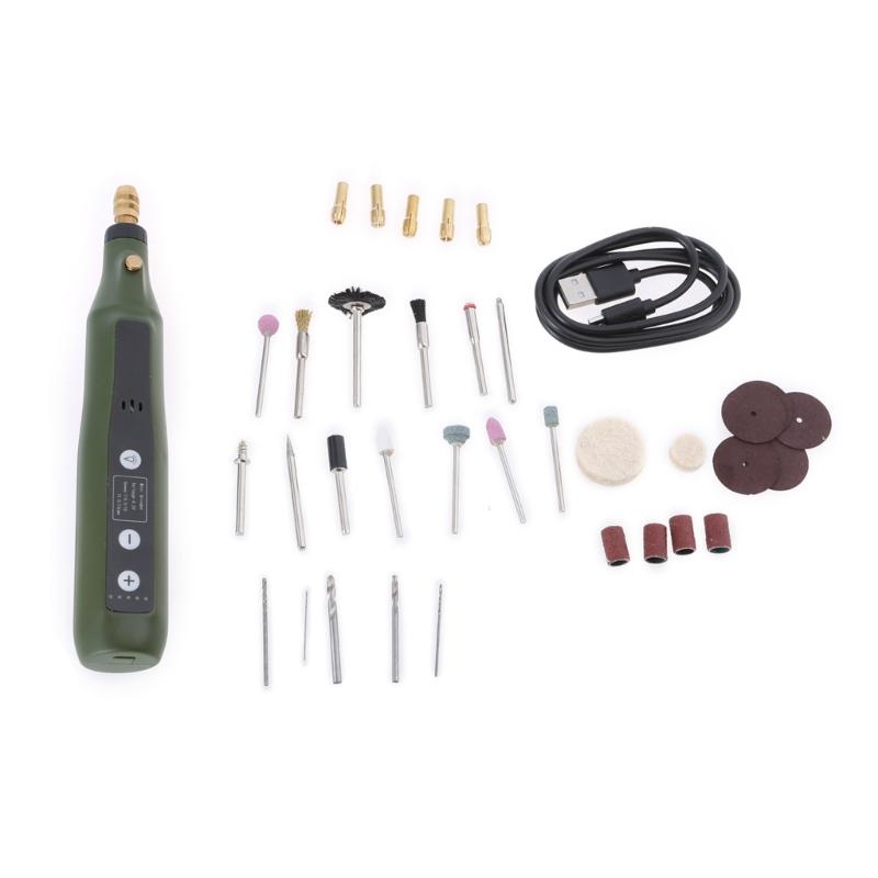

4.2V Cordless Rotary Tool 1000RPM Multipurpose Rotary Tool USB Charging, Easy Accessory Changes for Crafting