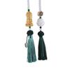 Double Tassel Car Buddha Pendant Lotus Flower Hanging Ornament Protective Buddha Statues Chinese Traditional Culture Good Luck