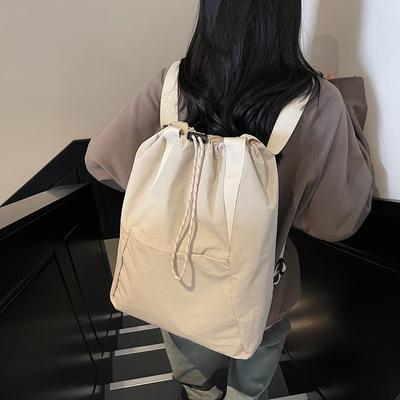 Neuer Nylon-Reiserucksack lässiger Kordelzug-Bündelrucksack mit großer Kapazität Multifunktionale Schulter-Umhängetasche