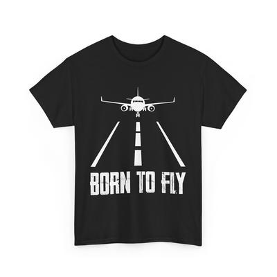 Aviator Born to Fly Shirt, Flugzeug Flugliebhaber Aviator Luftfahrt Pilot Shirt