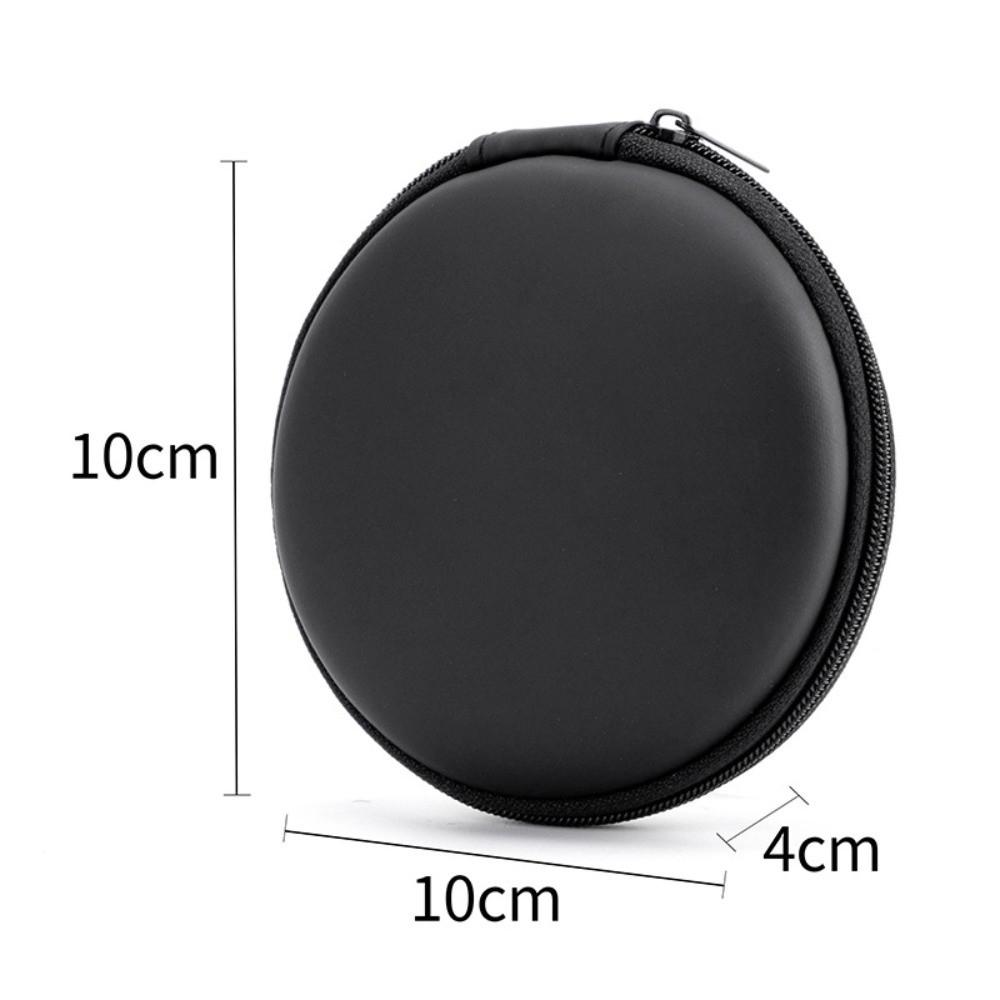 Durable Mini EVA Storage Box Black Portable Pouch Carrying Bag Zipper Earphone Case for Earphone