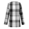 Ladies' Plaid Printed Fashionable Long Sleeved Jacket Cardigan