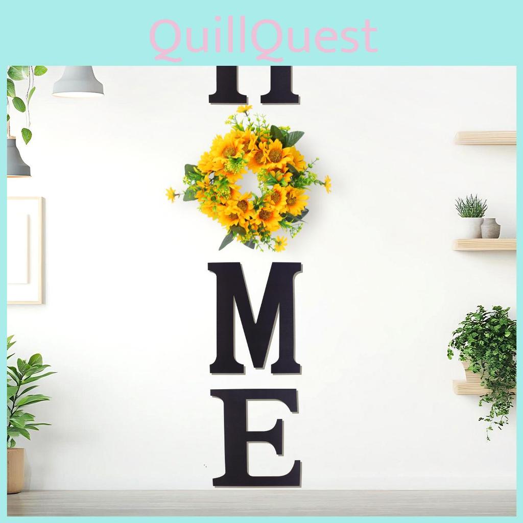 Haus mit DIY Holzbuchstaben-Schild für saisonale Heimdekoration