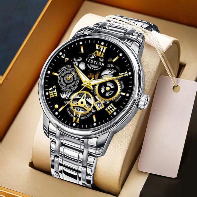 Hollow New Fully Automatic Movement Men's Watch Luminous Waterproof High-end Watch Men's Original Calendar