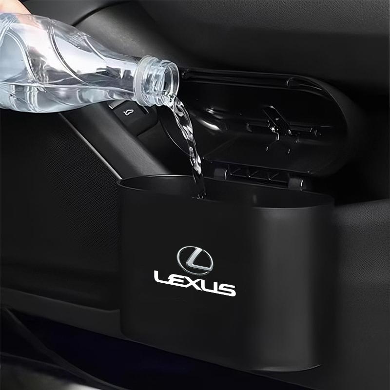 AARE1 In-vehicle Trash Can Car Logo Garbage Case Storage Bucket Accessories For Lexus F SPORT GX460 Ct200h IS250 ES 220D IS200 UX250h
