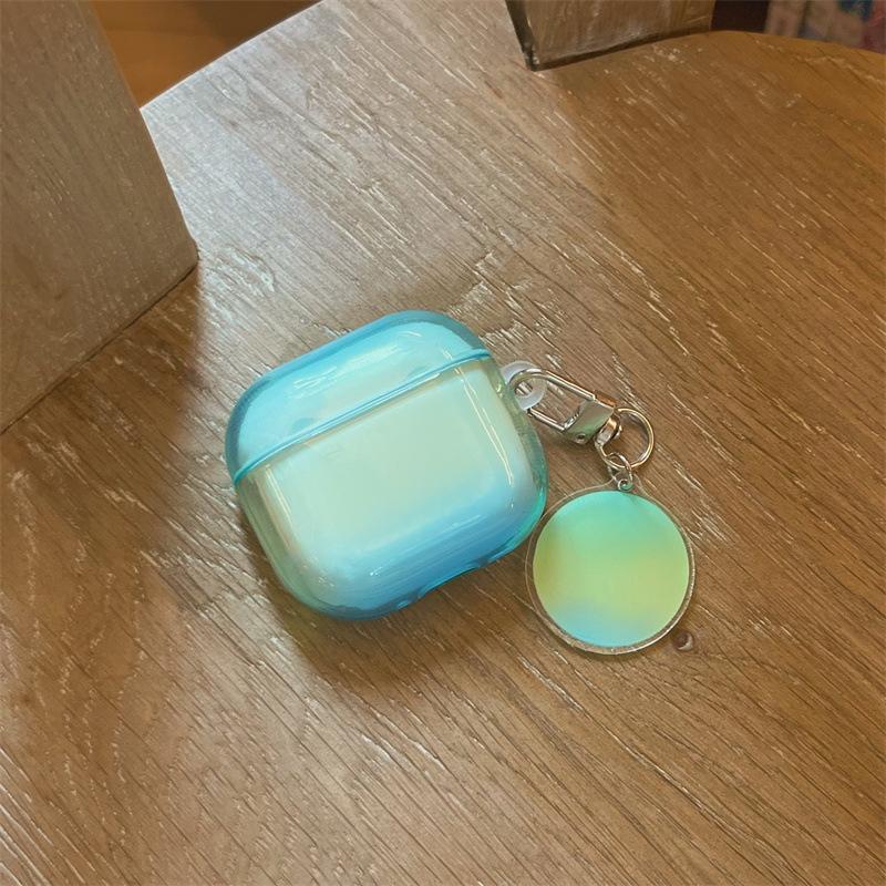 Ins wind simple contrasting splicing gradual change applicable AirPods 1 /pro1 earphone protective case cover two or three generations of new models