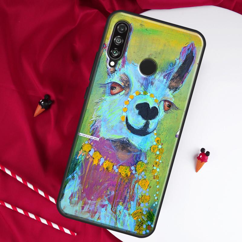 Cartoon Alpaca Llama For Huawei Nova Y61 Y70 Y90 Y60 Y72 Y91 12s 12i 11i 7i 8i 9 10 SE P60 Pro P30 P40 Lite Case