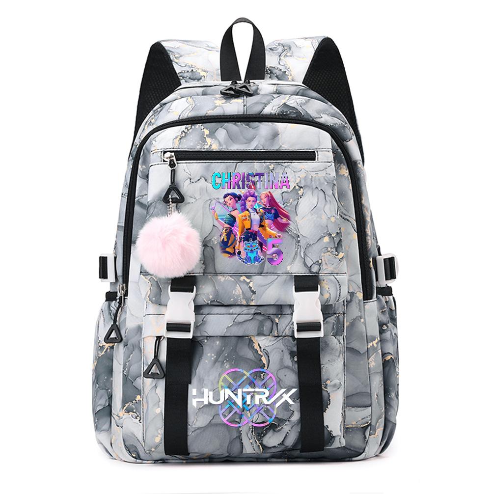 Rucsac Imprimat cu Demon Hunters K-Pop Desen Animale Școlar pentru Adolescent Student Fată Băiat Geantă pentru Cărți Capacitate Mare Impermeabilă Geantă de Călătorie Mochila