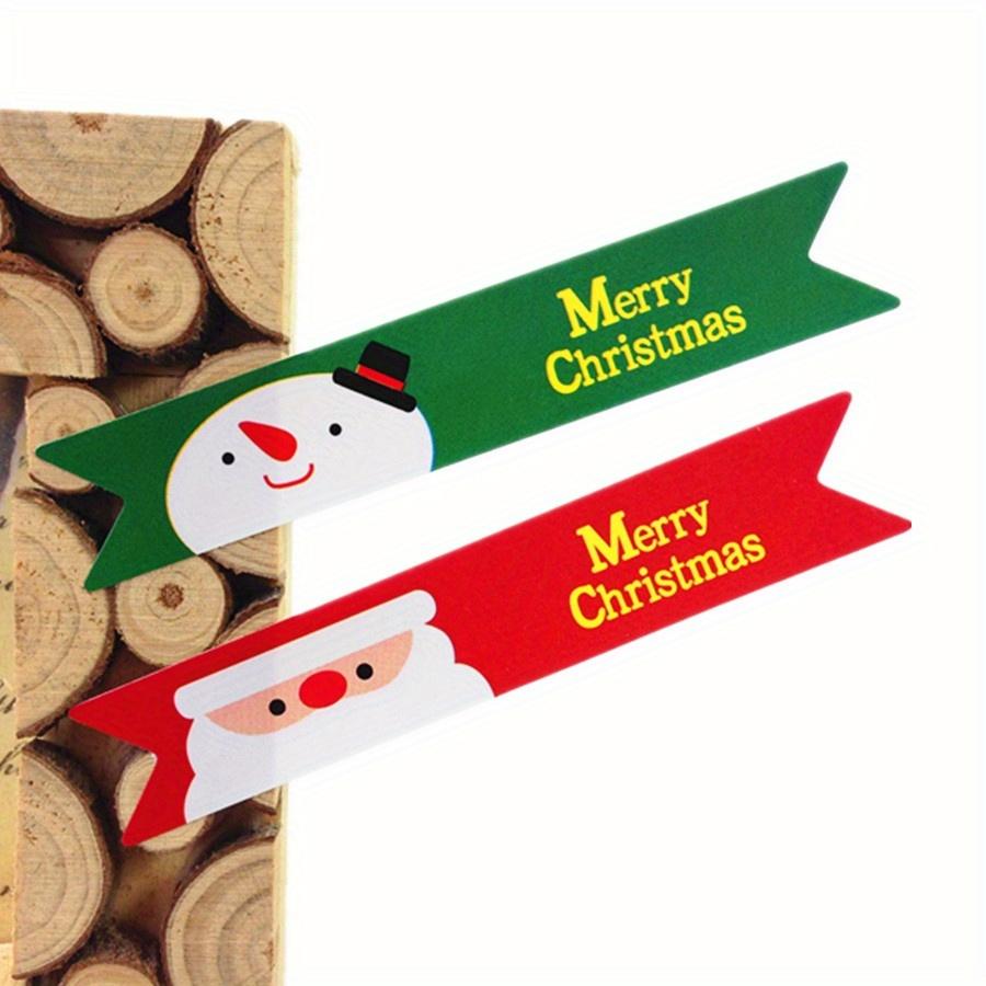 10pcs/set Cute Merry Christmas Santa Claus Snowman Seal Sticker Party Baking Package Paper Tags Labels Xmas Gift