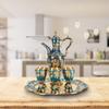 Metal Wine Pot Kit Rustproof Waterproof Zinc Alloy Coffee Pot Set Decorative Exquisite Vintage Pot Tray Set for Daily Party Banquets