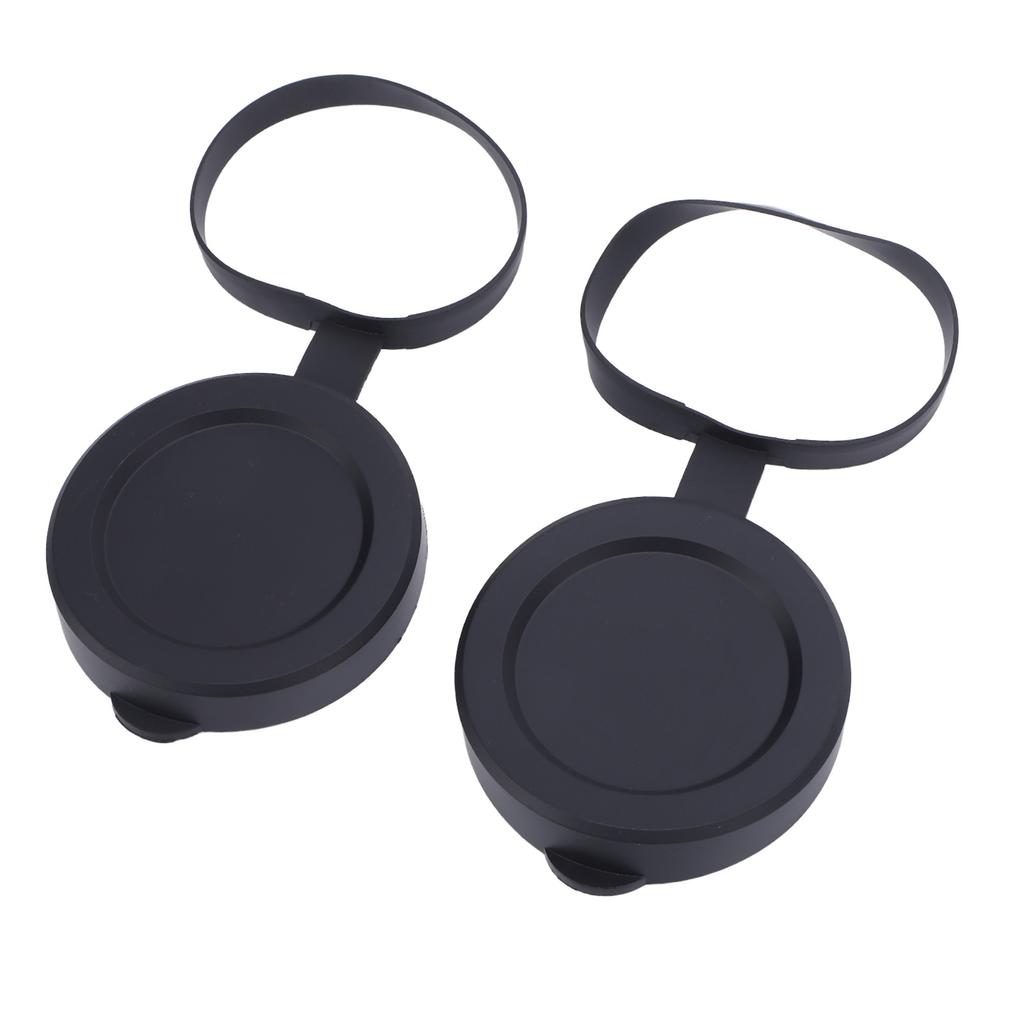 2Pcs Objective Lens Caps Rubber Protective Snug Fit Telescope Lens Cover for ID 61 To 64mm Monocular Binocular