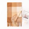 Classic Plaid Scarf for Women  Winter Atmosphere Korean Style Student Imitation Cashmere Plaid Warm Scarf for Men
