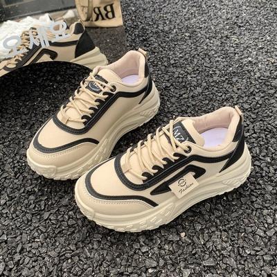 Spring New High-value Trendy Thick-soled High-profile Lightweight Wear-resistant Casual Versatile Board Shoes Dad Shoes
