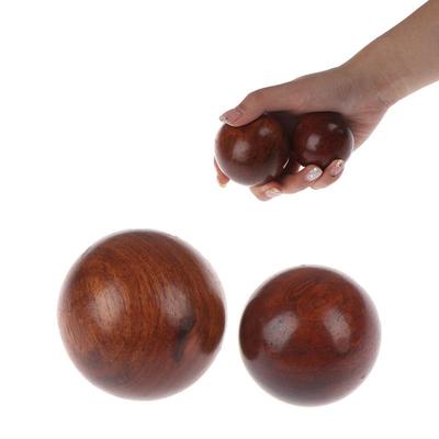 Pelota de madera de caoba de 5 cm/6 cm para fitness, salud, balonmano, masaje, meditación, ejercicio, alivio del estrés, relajación de manos, 1 unidad