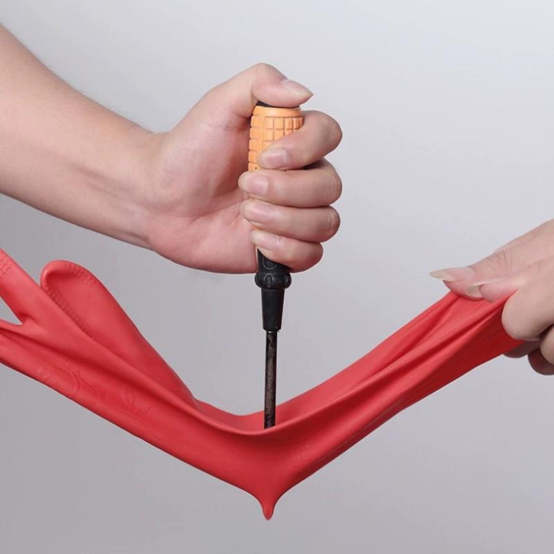 Long Reusable Rubber Dishwashing Gloves Non-Slip Household Cleaning Gloves Kitchen Housework Dishes Cars Gardening Work Gloves