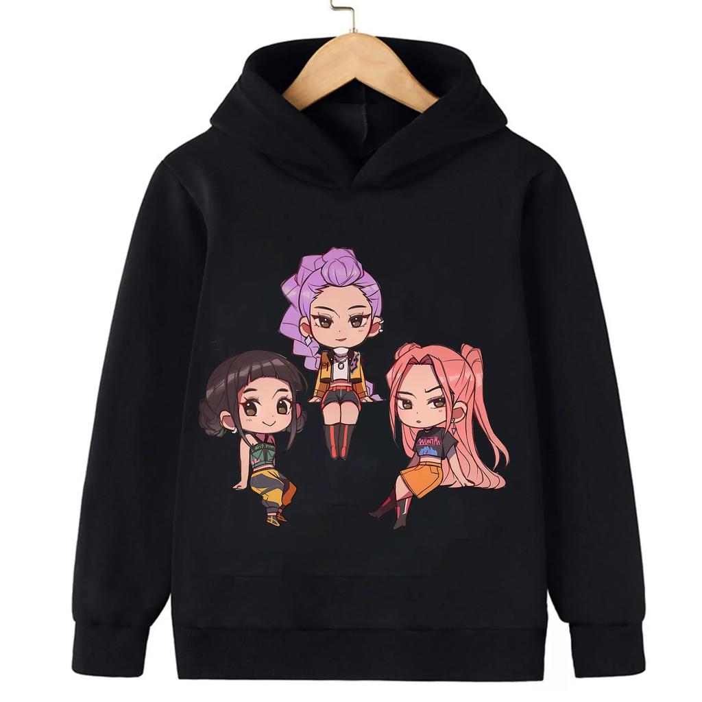 Kpop Hon na čarodějnice dětské oblečení, chlapecké a dívčí jarní a podzimní mikiny s hřejivostí a fleecové mikiny