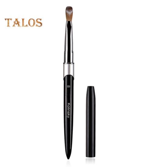 Nail Art Brush Metal Handle Soft Faux Mink Bristles Multifunctional UV Gel Carving Pen Professional Manicure Tool Nail Acrylic Liquid Powder