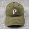 P letter colorful baseball cap - women's casual fashion soft top visor hat for larger head sizes