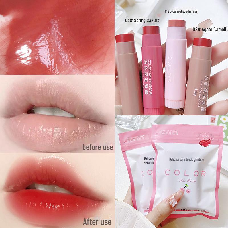HAIPINK 3er-Pack farbiger Lippenbalsam: Spendet Feuchtigkeit, reduziert Lippenfältchen, verhindert Rissbildung
