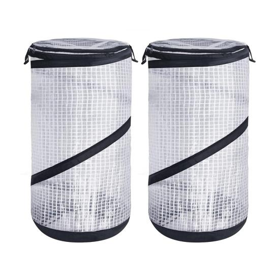 Pop-up Mini Greenhouse PVC Spring-up Plant Protector with Zipper-Portable Greenhouse Cover for Gardening Plants Cold Frost Protection Wind Rain Proof