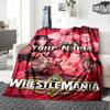 Wrestlemania Customize Your Name Blanket Gift Personalized Blanket Warmthful Decor Suitable for Home Decor Livingroom Bed Sofa All-Season Use