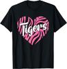 Pink Zebra Heart Tigers T-shirt