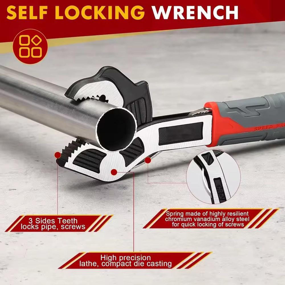Universal Multi-function Wrench Self-Locking Wrench Fast Adjustable Wrench Bathroom Wrench Plumber Multi Hand Tool