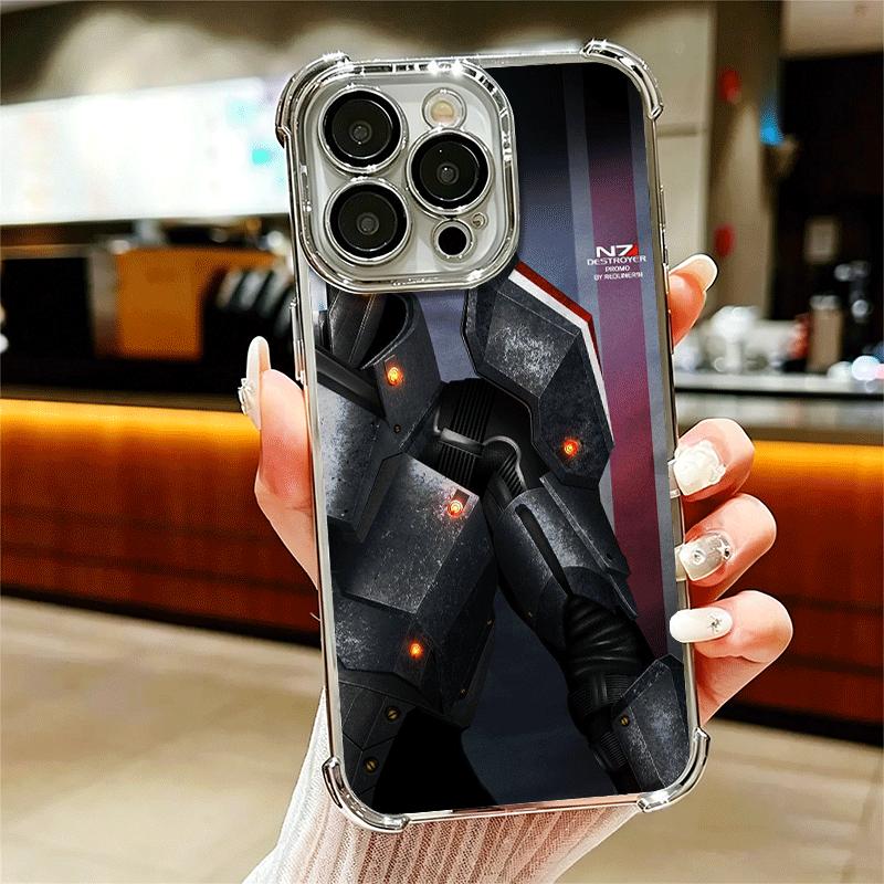 N7 Mass Effect Soft Phone Case For iPhone 15 16 17 Air 14 Pro Max 16E Plus 13 12 Mini Plating Anti-Fall Fundas