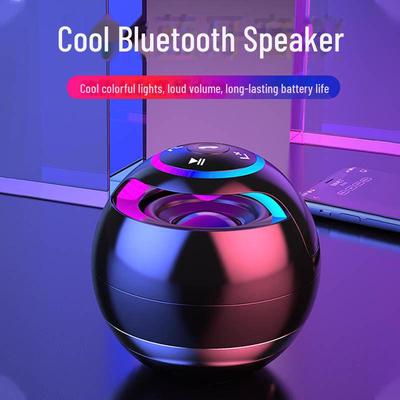 Alto-falante portátil bluetooth: Luzes coloridas, subwoofer potente, design compacto, alta qualidade de som, volume alto.