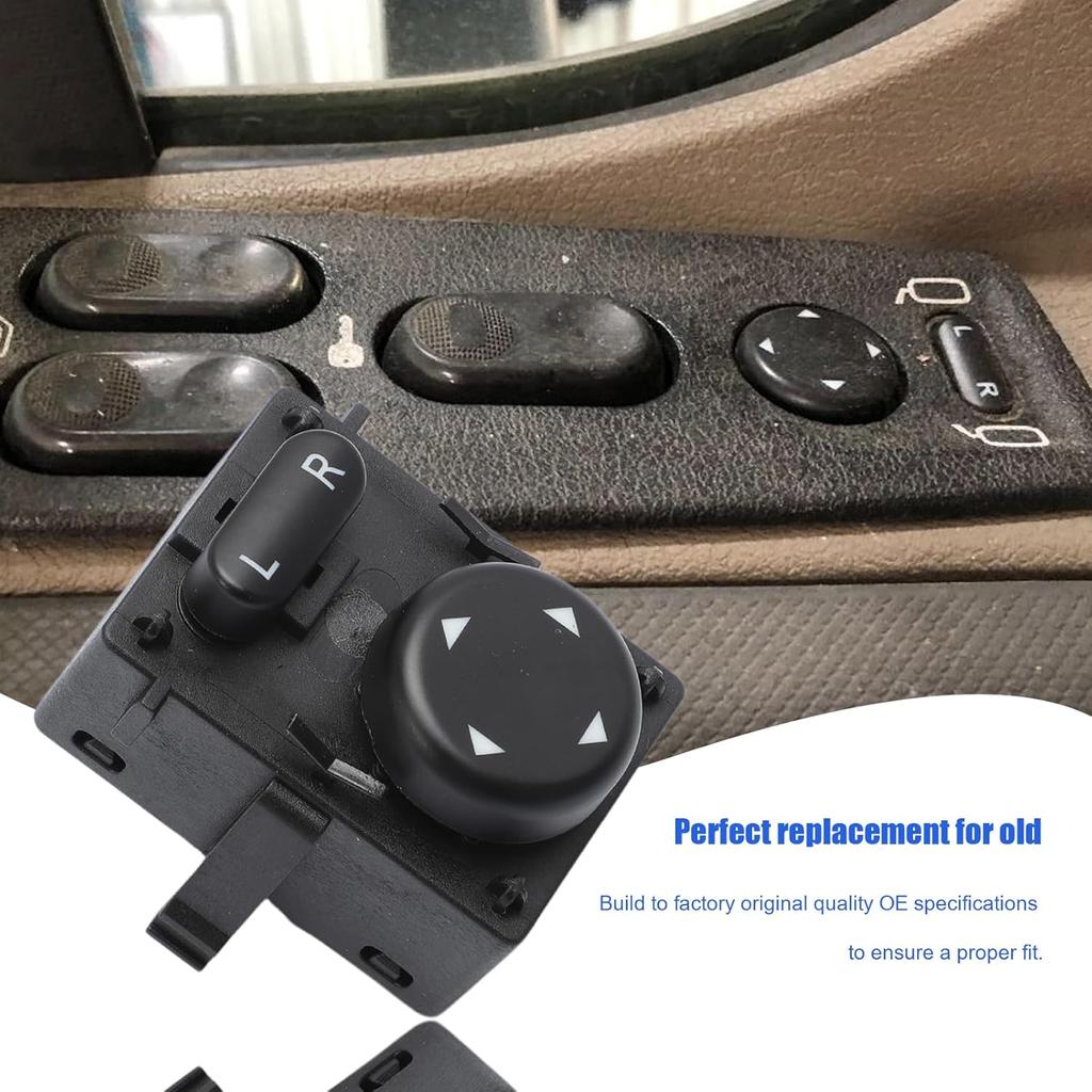 901-5202 Heavy Duty Power Mirror Switch Front Driver Side Compatible with Freightliner Cascadia 2007-2017, Side Mirror Adjustment Switch 15829700SR